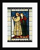 Stained glass panel depicting a scene from King Rene's honeymoon by Edward Coley Burne Jones