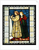 Stained glass panel depicting a scene from King Rene's honeymoon by Edward Coley Burne Jones