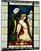 Stained glass panel depicting a scene from King Rene's honeymoon by Edward Coley Burne Jones