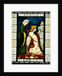 Stained glass panel depicting a scene from King Rene's honeymoon by Edward Coley Burne Jones