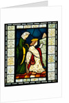 Stained glass panel depicting a scene from King Rene's honeymoon by Edward Coley Burne Jones