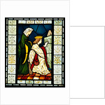 Stained glass panel depicting a scene from King Rene's honeymoon by Edward Coley Burne Jones