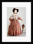 Victorian dress with shamrock pattern. England, 19th century by Unknown