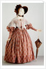 Victorian dress with shamrock pattern. England, 19th century by Unknown