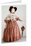 Victorian dress with shamrock pattern. England, 19th century by Unknown