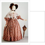 Victorian dress with shamrock pattern. England, 19th century by Unknown