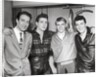 Eddie Cochran (2nd left) with John Barry, Adam Faith and Gene Vincent by Harry Hammond
