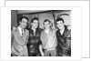 Eddie Cochran (2nd left) with John Barry, Adam Faith and Gene Vincent by Harry Hammond