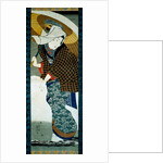 A Beauty and a Snowman by Utagawa Kuniyoshi