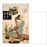 The Courtesan Suganosuke of Okamoto-ya in the Fourth Month by Keisai Eisen