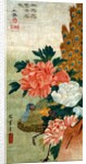 Peony and a Peacock by Utagawa Hiroshige I