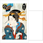 Geisha wiping Her Face by Utagawa Kunisada