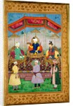 Timur Handing the Imperial Crown to Babur by Govardhan