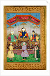Timur Handing the Imperial Crown to Babur by Govardhan