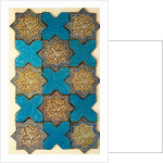 Panel of 15 wall tiles, with lustre decoration of a phoenix motif . Kashan, Iran, early 14th century by Unknown