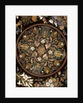 Detail of top table with floral design inlay by J. Randall