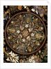 Detail of top table with floral design inlay by J. Randall