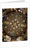 Detail of top table with floral design inlay by J. Randall