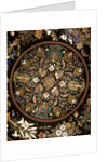 Detail of top table with floral design inlay by J. Randall