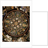 Detail of top table with floral design inlay by J. Randall