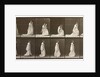 Woman picking up the hem of her dress by Eadweard Muybridge