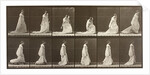 Woman picking up the hem of her dress by Eadweard Muybridge