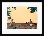 Carpenters making crates for the opium balls by Shiva Lal