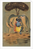Krishna milking a cow by Unknown