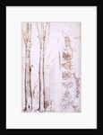 Sketches of trees and a hilly landscape by Samuel Palmer
