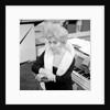 Marion Ryan, 1950s British pop singer, seated by a piano by Harry Hammond
