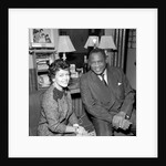 Paul Robeson with Eve Boswell in the Palladium dressing room by Harry Hammond
