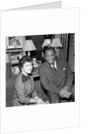 Paul Robeson with Eve Boswell in the Palladium dressing room by Harry Hammond