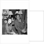 Paul Robeson with Eve Boswell in the Palladium dressing room by Harry Hammond