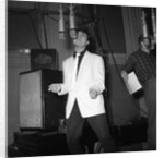 Cliff Richard recording in a studio by Harry Hammond