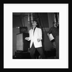 Cliff Richard recording in a studio by Harry Hammond