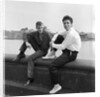 Cliff Richard with unknown man by the Thames at Chelsea by Harry Hammond