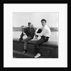Cliff Richard with unknown man by the Thames at Chelsea by Harry Hammond