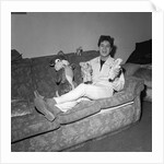 Cliff Richard on a sofa with soft toys by Harry Hammond