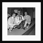 Tenor sax man Red Price featured on the Oh Boy Show with two men by Harry Hammond