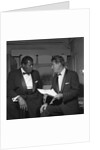 Oscar Peterson with an unknown man by Harry Hammond
