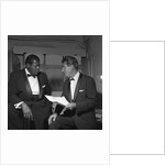 Oscar Peterson with an unknown man by Harry Hammond