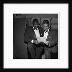 Oscar Peterson with an unknown man by Harry Hammond
