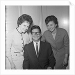 Roy Orbison posing with two fans by Harry Hammond