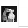 Hugh O'Brien with a horse by Harry Hammond