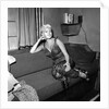 Jayne Mansfield at the Palladium dressing room by Harry Hammond