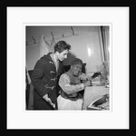 Sister Rosetta Tharp with unknown man in her dressing room by Harry Hammond