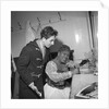 Sister Rosetta Tharp with unknown man in her dressing room by Harry Hammond