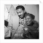 Sister Rosetta Tharp with unknown man in her dressing room by Harry Hammond