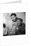Sister Rosetta Tharp with unknown man in her dressing room by Harry Hammond