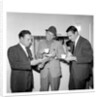 Bing Crosby at recording session at Decca Studios by Harry Hammond